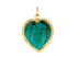 Pave Diamond & Turquoise Love Heart Pendant, (DPM-1356)